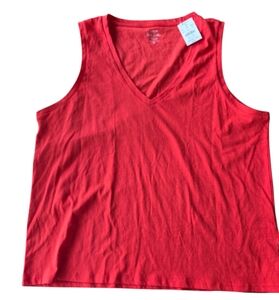NWT women's J. Crew Red Sleeveless Relaxed Tank Top